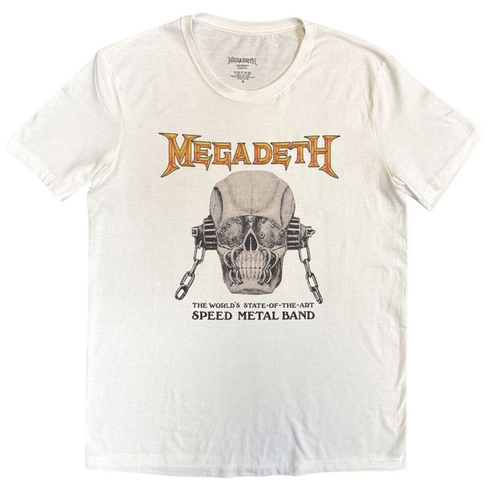 Megadeth Unisex Adult Speed Metal T-Shirt / White